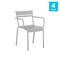 Flash Furniture Silver All-Weather Steel Dining Chair, 4PK 4-XU-CH-10318-ARM-SIL-GG - alternate 15